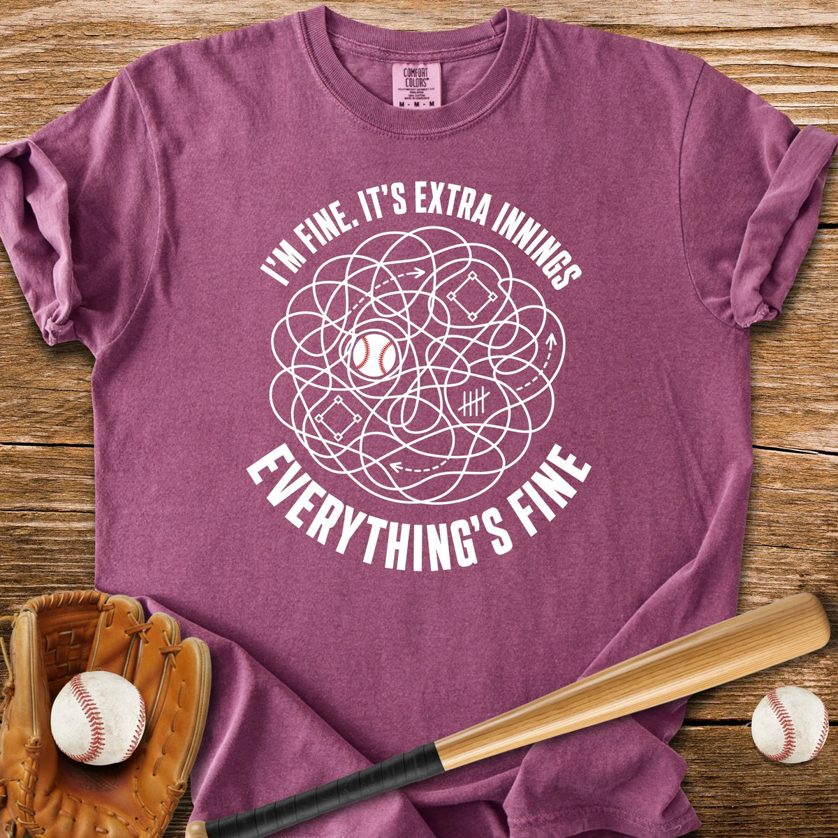 Extra Innings Unraveled Me - HomeRun PrintsComfort Colors