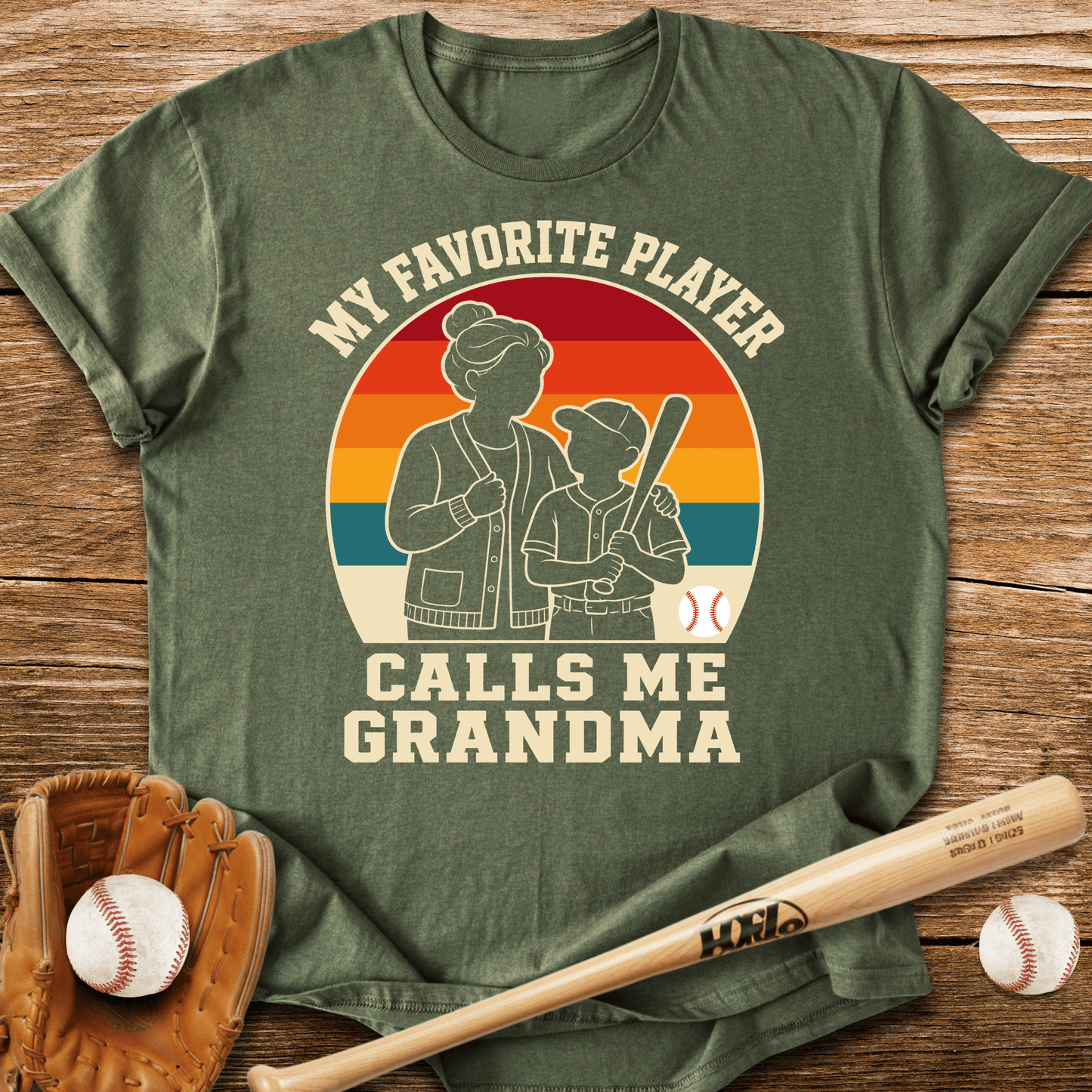 Favorite Player Calls Me Grandma T-Shirt - HomeRun PrintsT-Shirt
