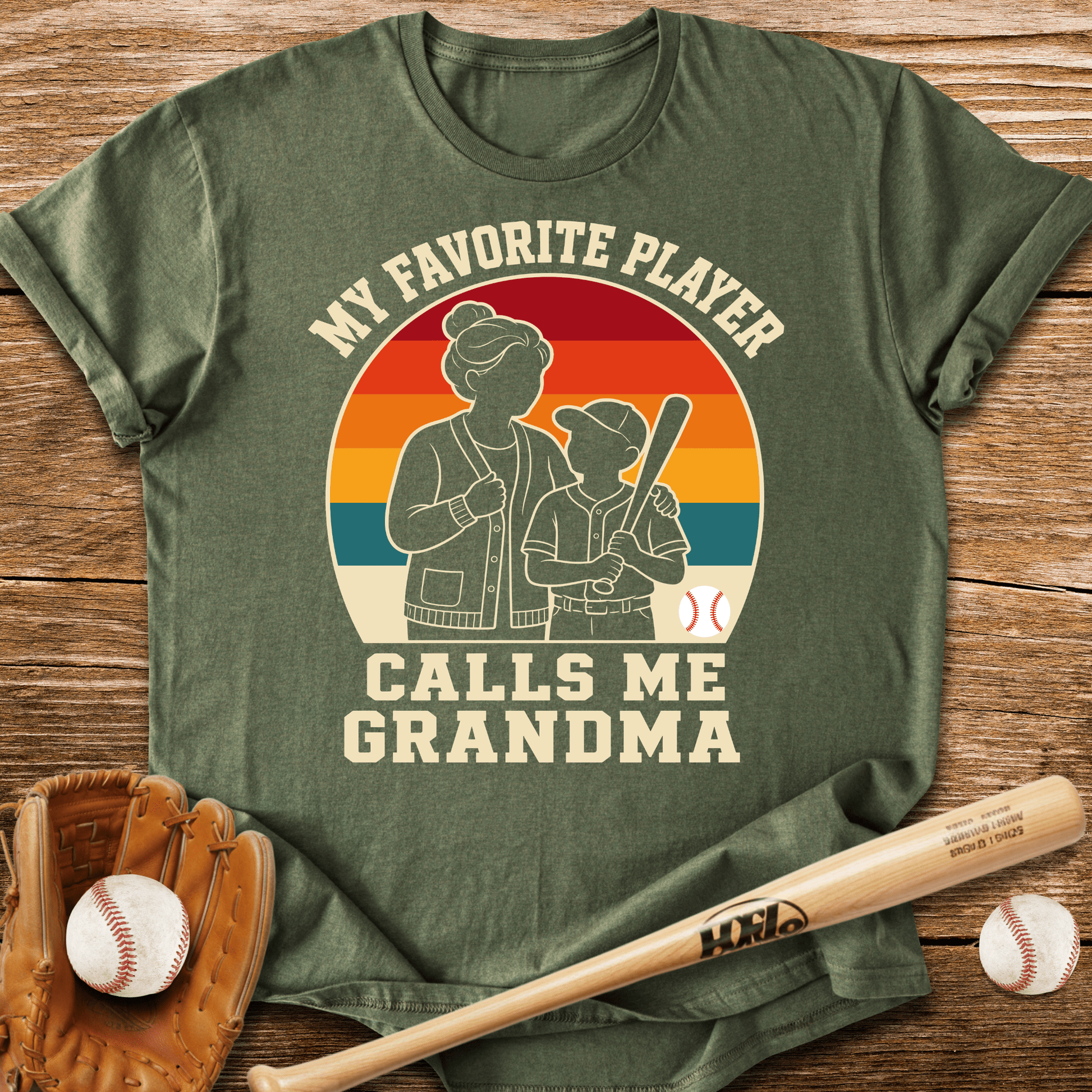 Favorite Player Calls Me Grandma T-Shirt - HomeRun PrintsT-Shirt