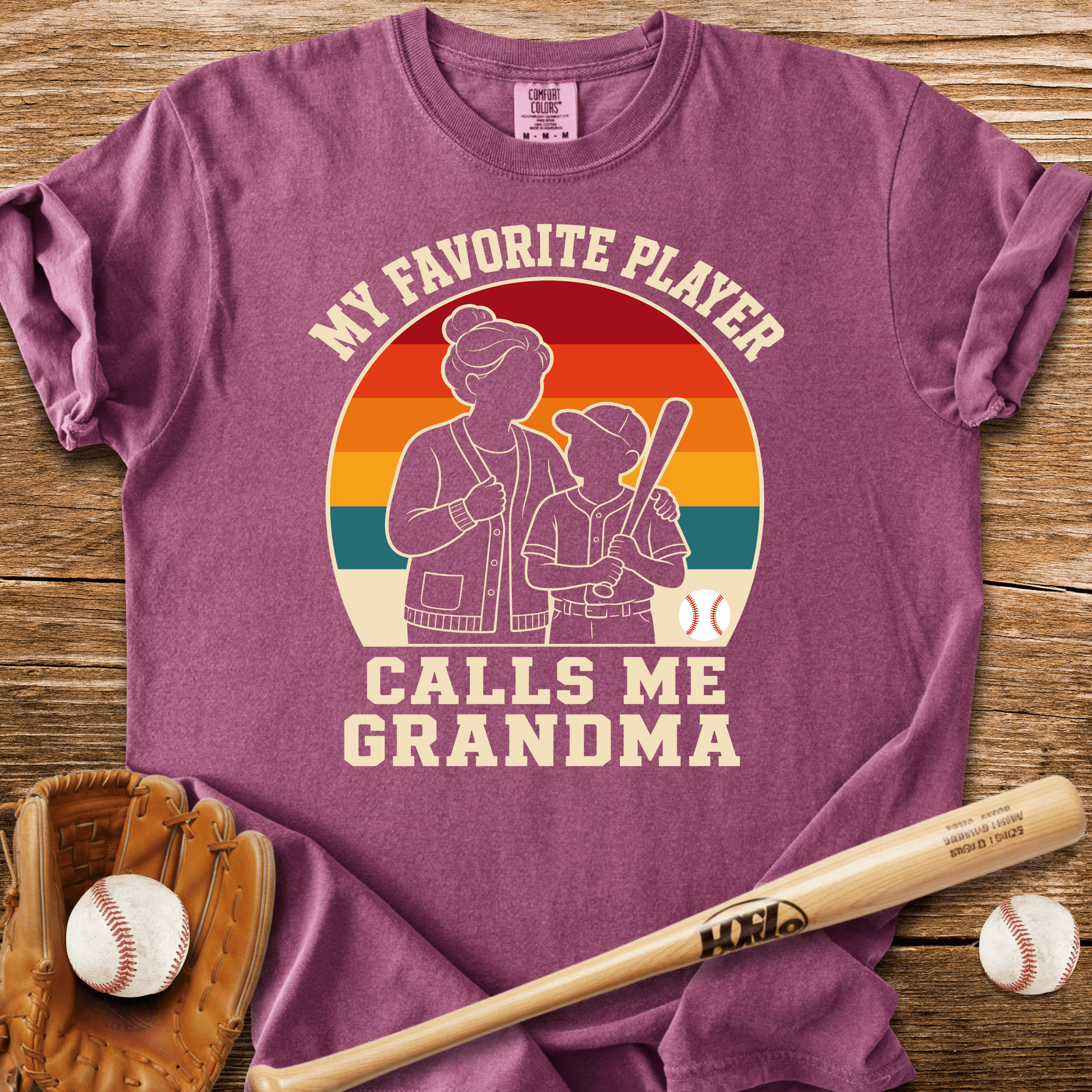 Favorite Player Calls Me Grandma T-Shirt - HomeRun PrintsComfort Colors