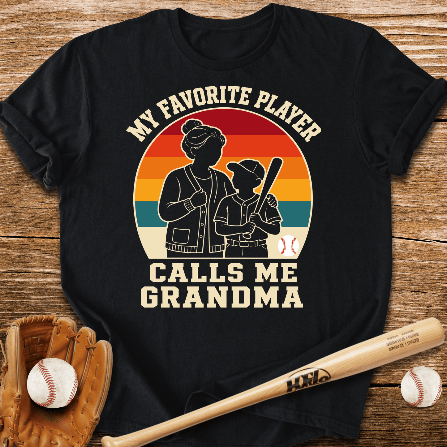 Favorite Player Calls Me Grandma T-Shirt - HomeRun PrintsT-Shirt
