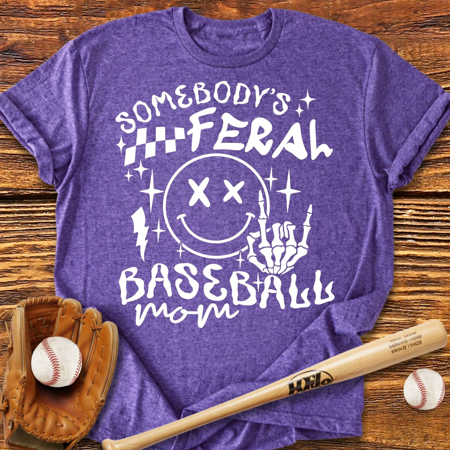 Feral Baseball Mom T-shirt - HomeRun PrintsT-Shirt
