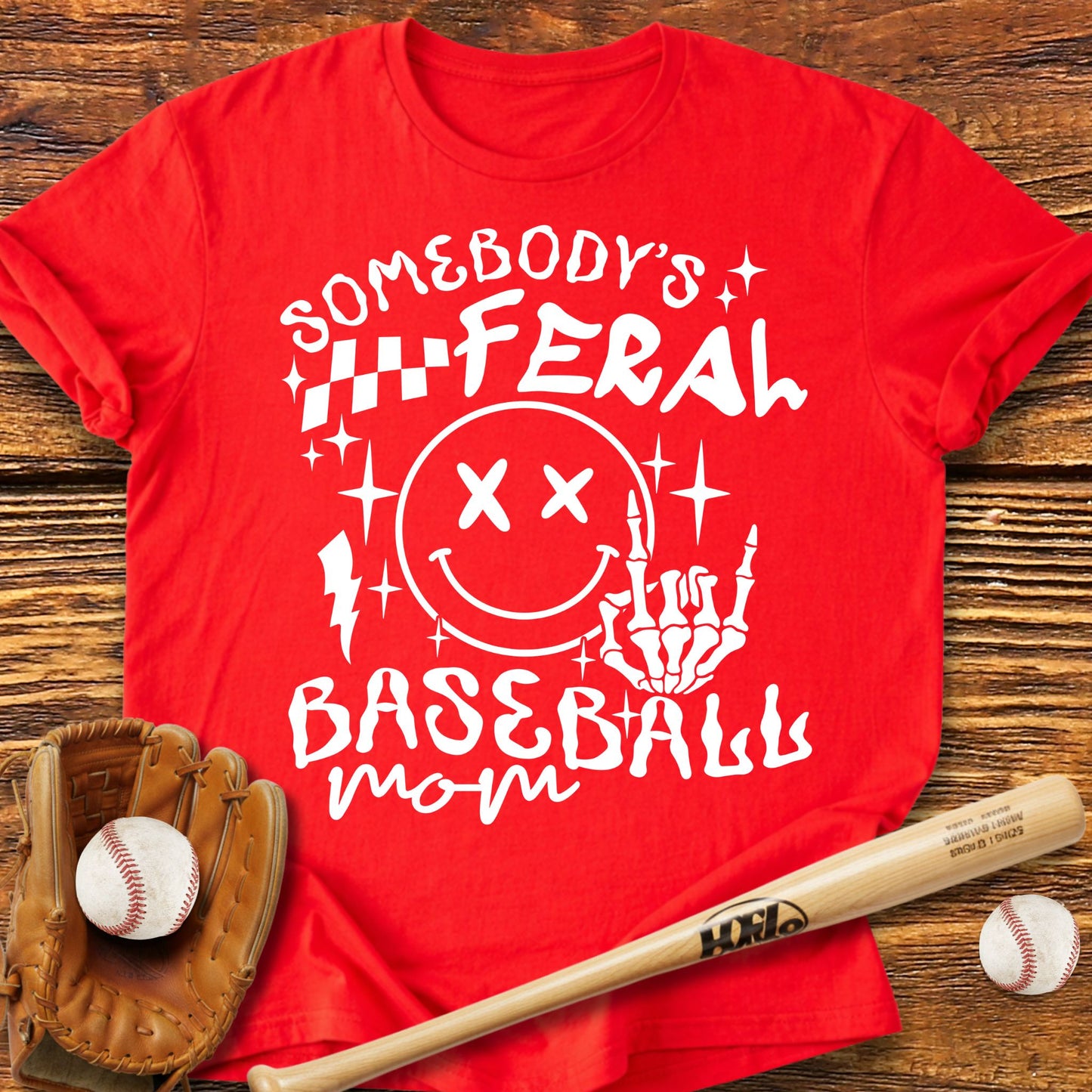 Feral Baseball Mom T-shirt - HomeRun PrintsT-Shirt