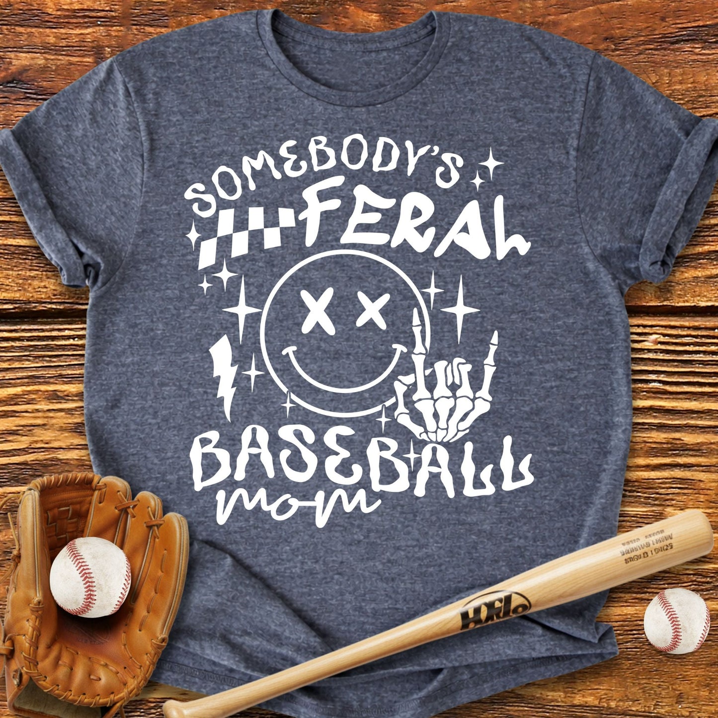 Feral Baseball Mom T-shirt - HomeRun PrintsT-Shirt