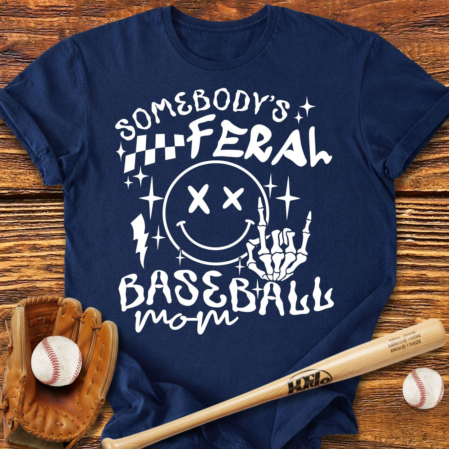 Feral Baseball Mom T-shirt - HomeRun PrintsT-Shirt