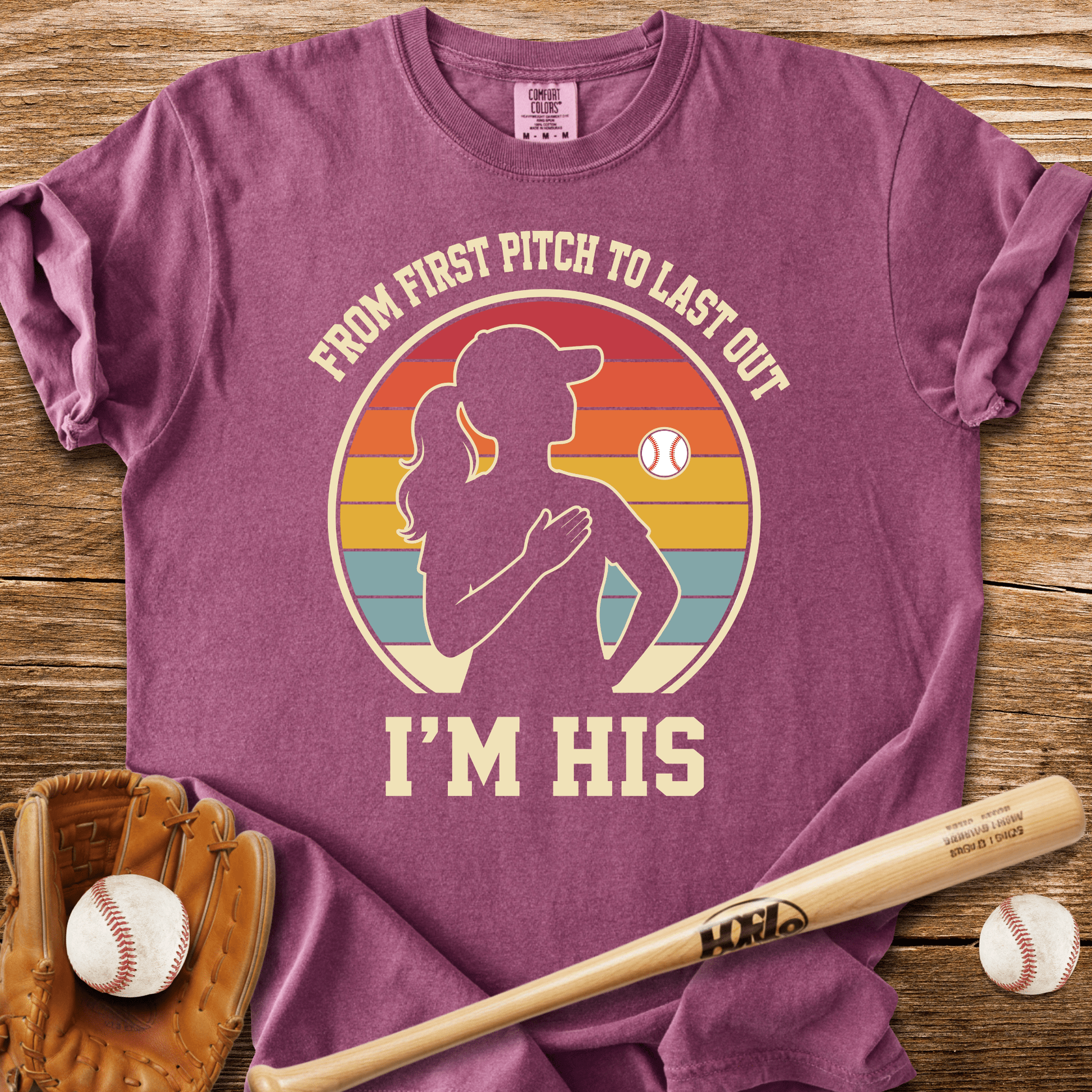 First Pitch To Last Out T-Shirt - HomeRun PrintsComfort Colors