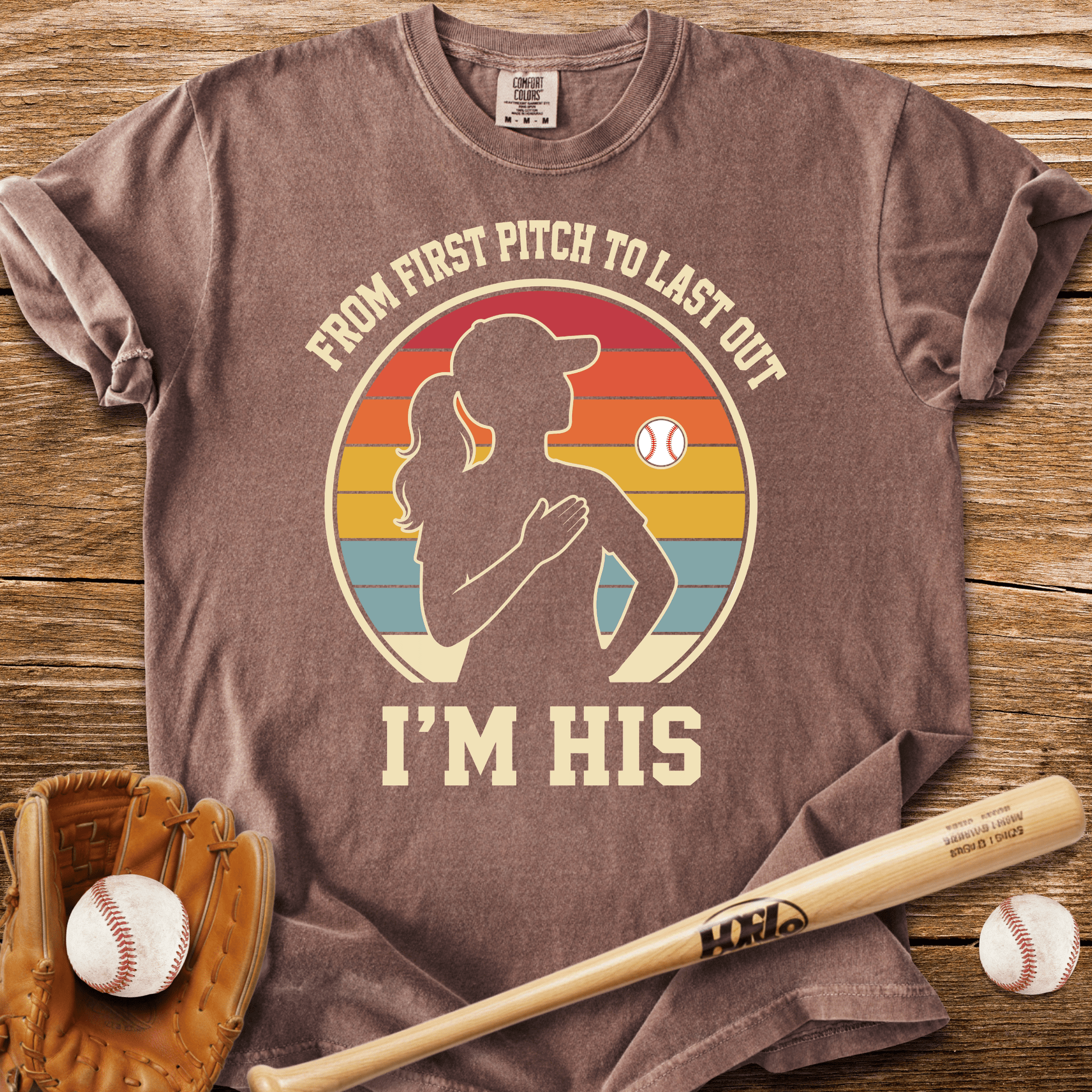 First Pitch To Last Out T-Shirt - HomeRun PrintsComfort Colors