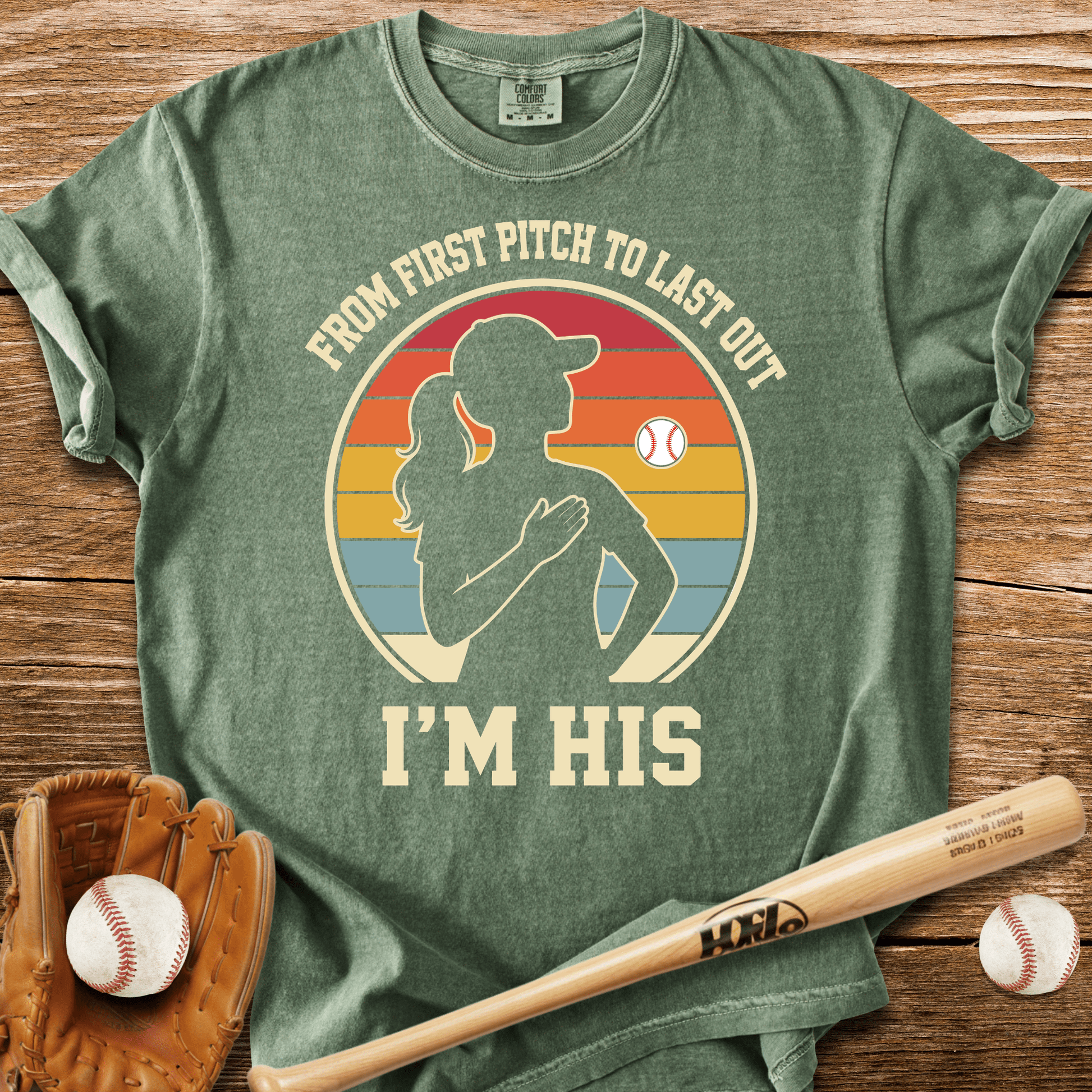 First Pitch To Last Out T-Shirt - HomeRun PrintsComfort Colors