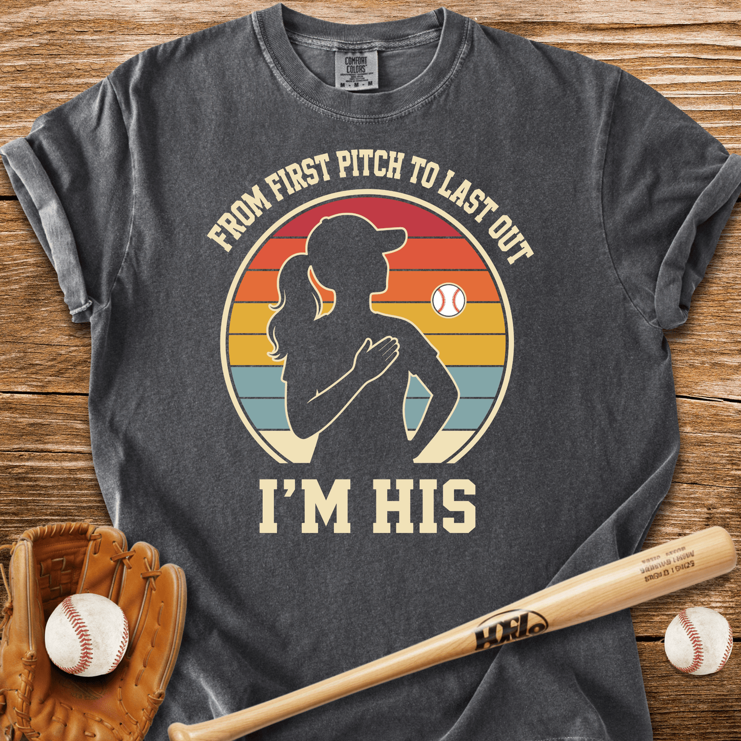 First Pitch To Last Out T-Shirt - HomeRun PrintsComfort Colors