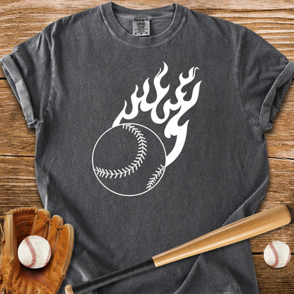 Flaming Baseball - HomeRun PrintsComfort Colors