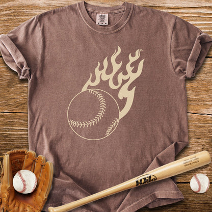 Flaming Baseball - HomeRun PrintsComfort Colors