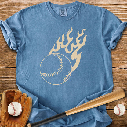 Flaming Baseball - HomeRun PrintsComfort Colors