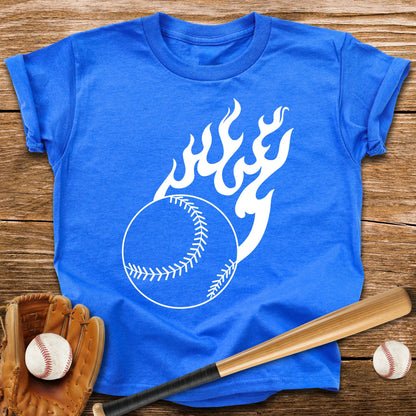 Flaming Baseball Youth Tee - HomeRun PrintsKids clothes