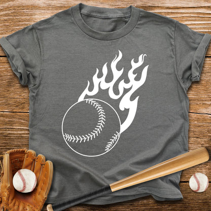 Flaming Baseball Youth Tee - HomeRun PrintsKids clothes