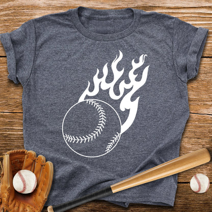 Flaming Baseball Youth Tee - HomeRun PrintsKids clothes