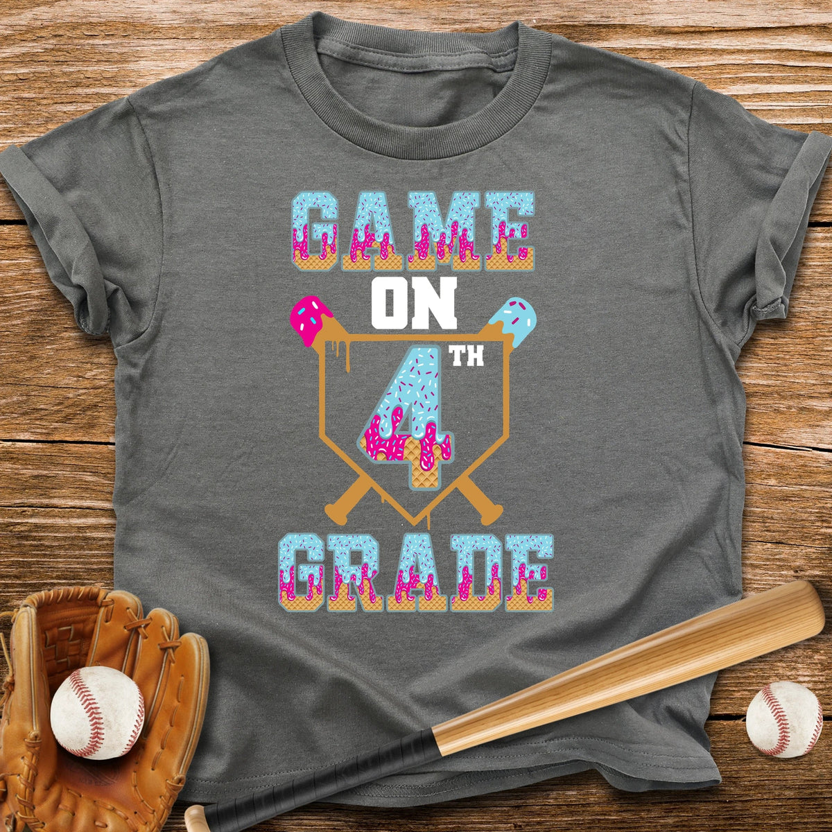Fourth Grade Game On Youth Tee - HomeRun PrintsKids clothes