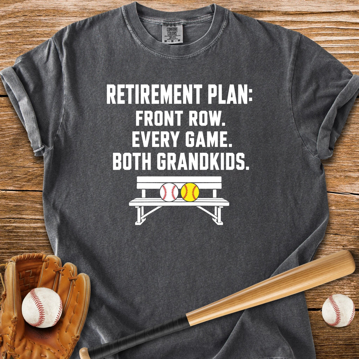 Front Row For Both Grandkids - HomeRun PrintsComfort Colors