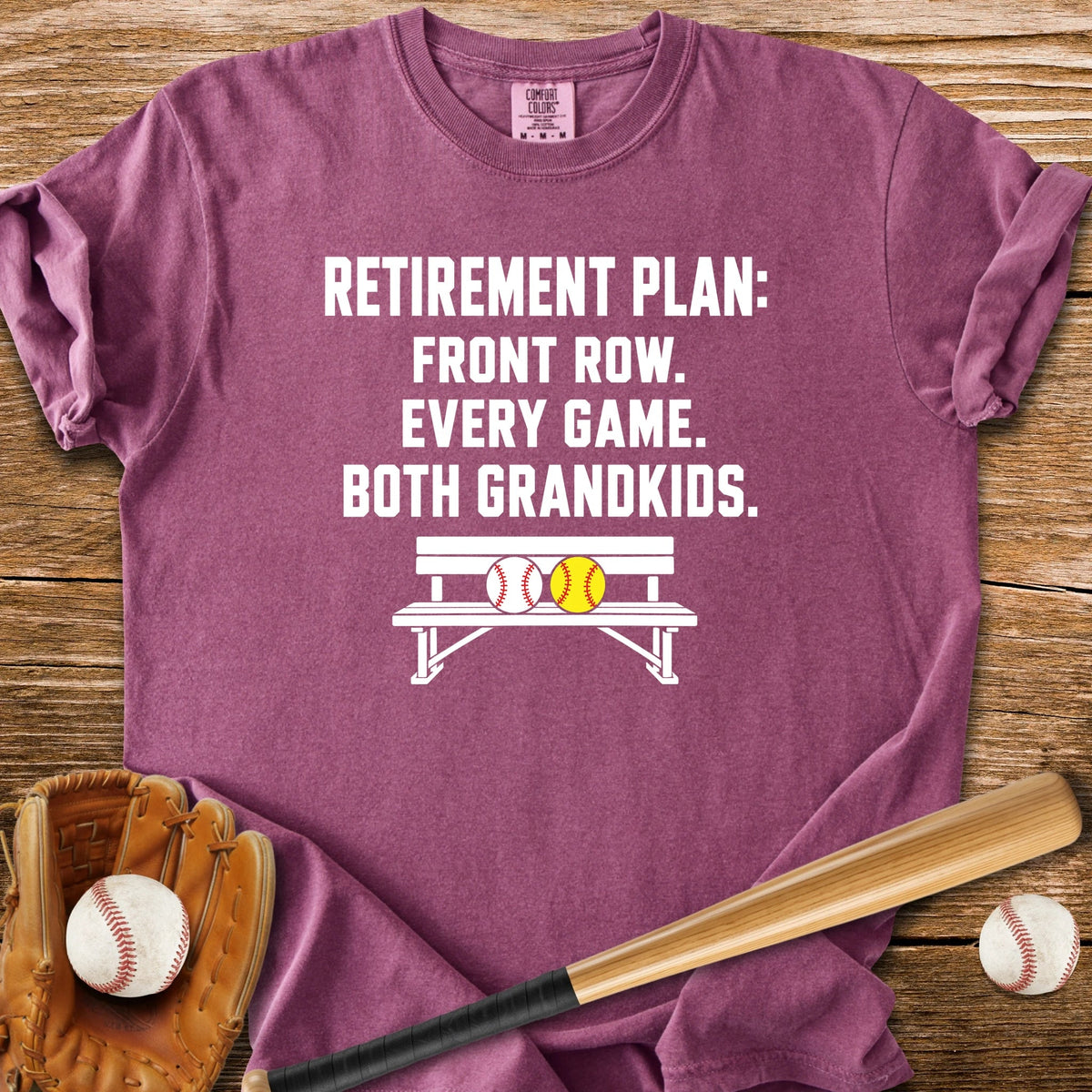 Front Row For Both Grandkids - HomeRun PrintsComfort Colors