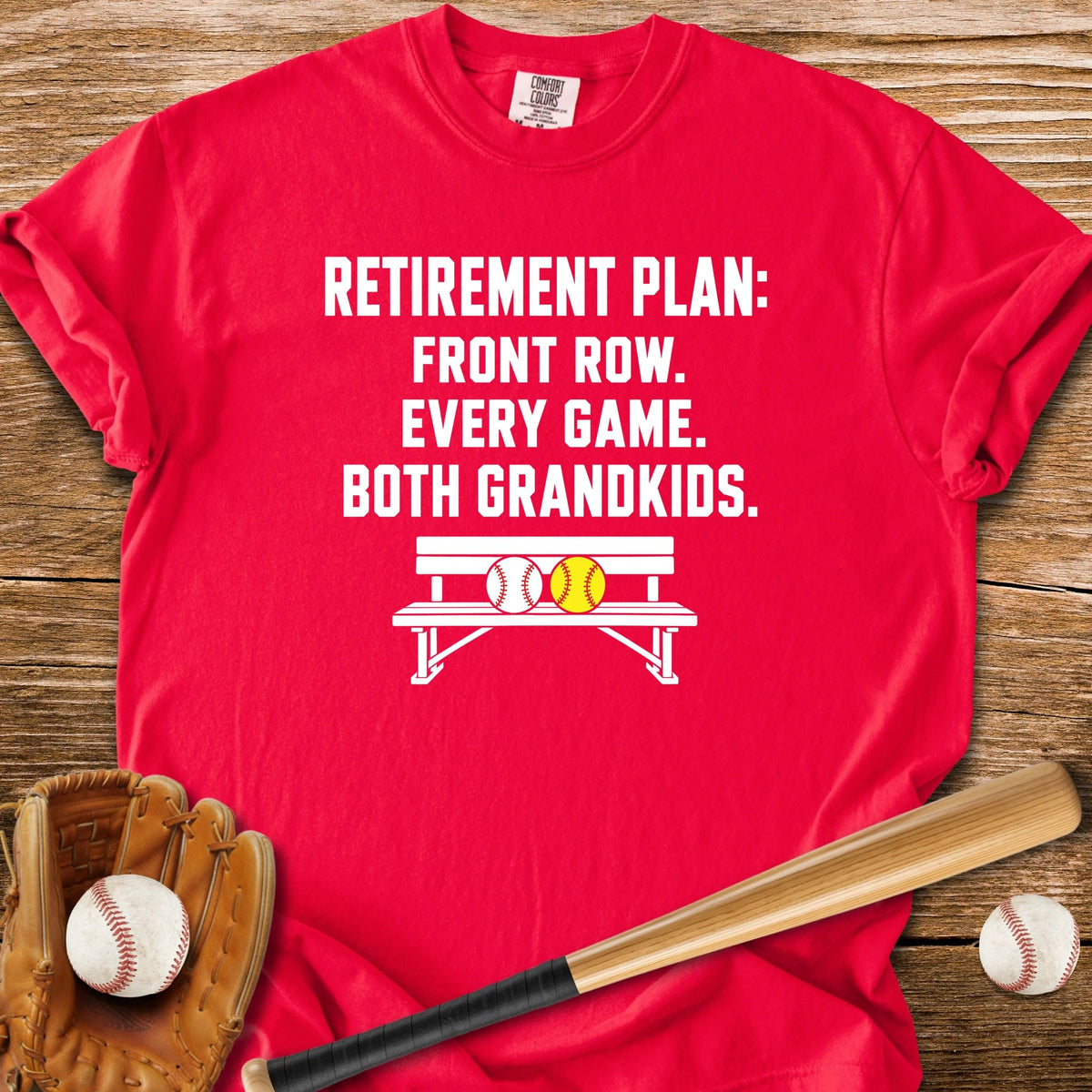 Front Row For Both Grandkids - HomeRun PrintsComfort Colors