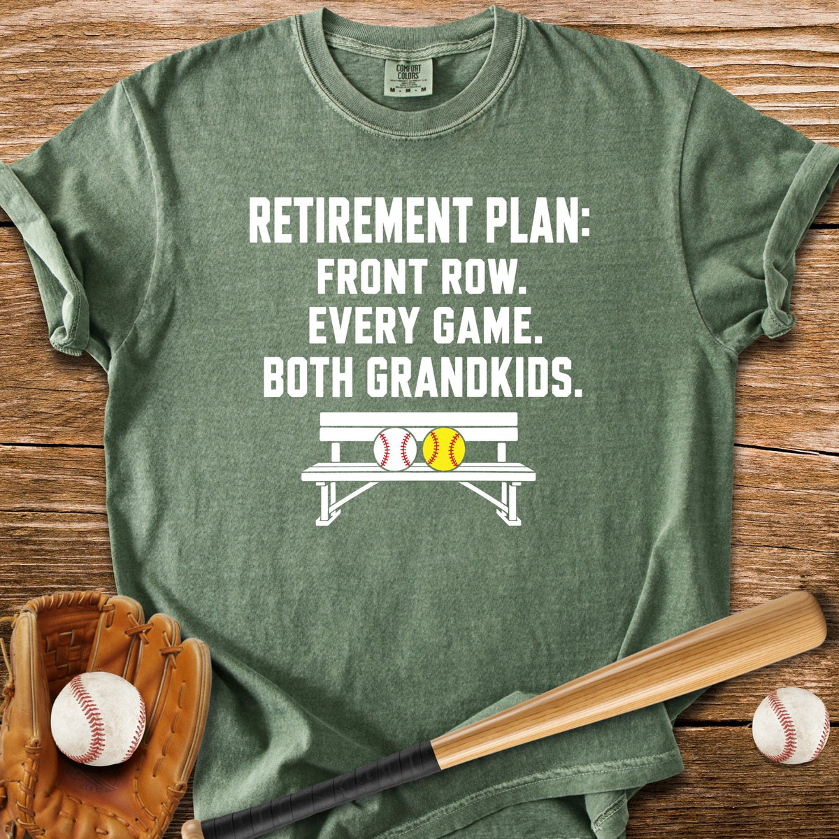 Front Row For Both Grandkids - HomeRun PrintsComfort Colors