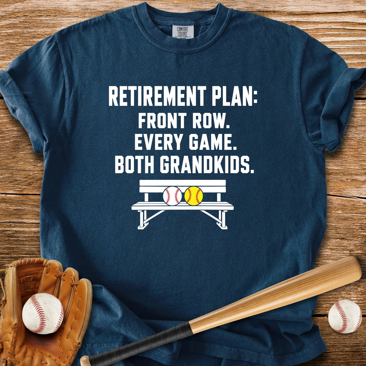 Front Row For Both Grandkids - HomeRun PrintsComfort Colors