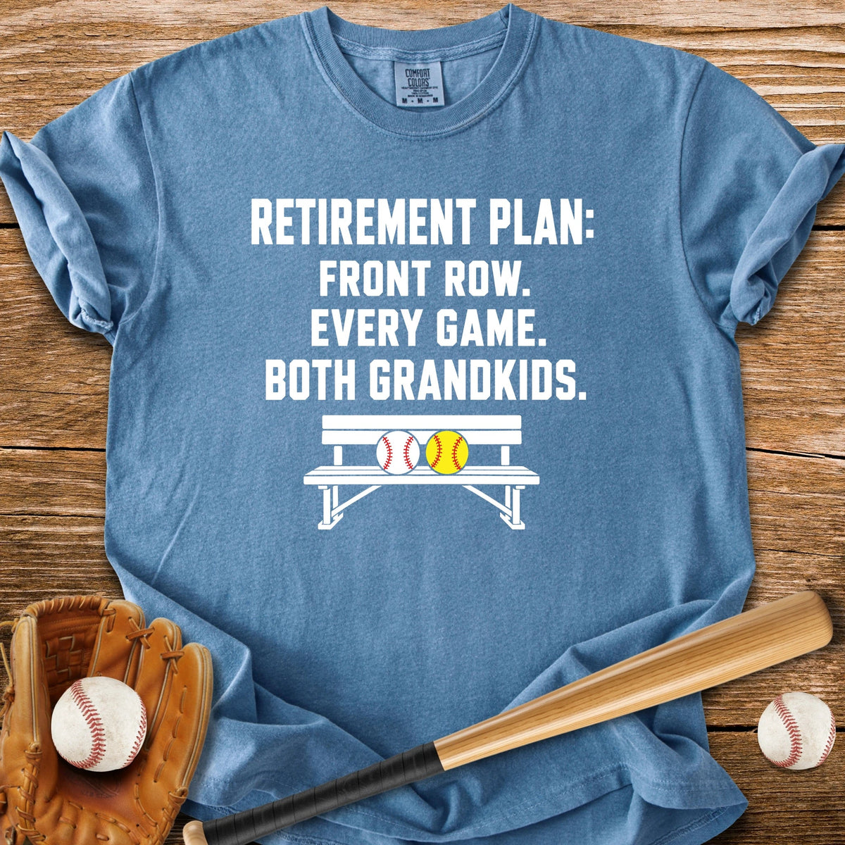 Front Row For Both Grandkids - HomeRun PrintsComfort Colors