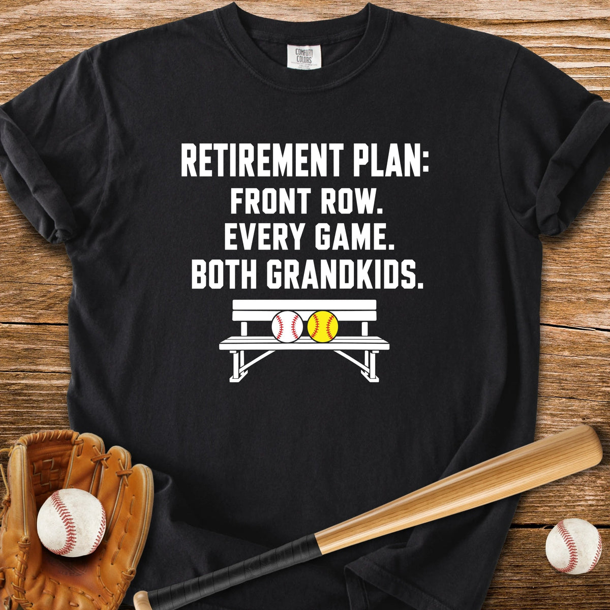 Front Row For Both Grandkids - HomeRun PrintsComfort Colors