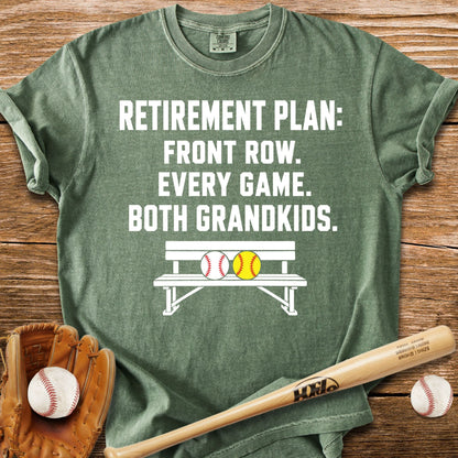 Front Row For Both Grandkids T-Shirt - HomeRun PrintsComfort Colors