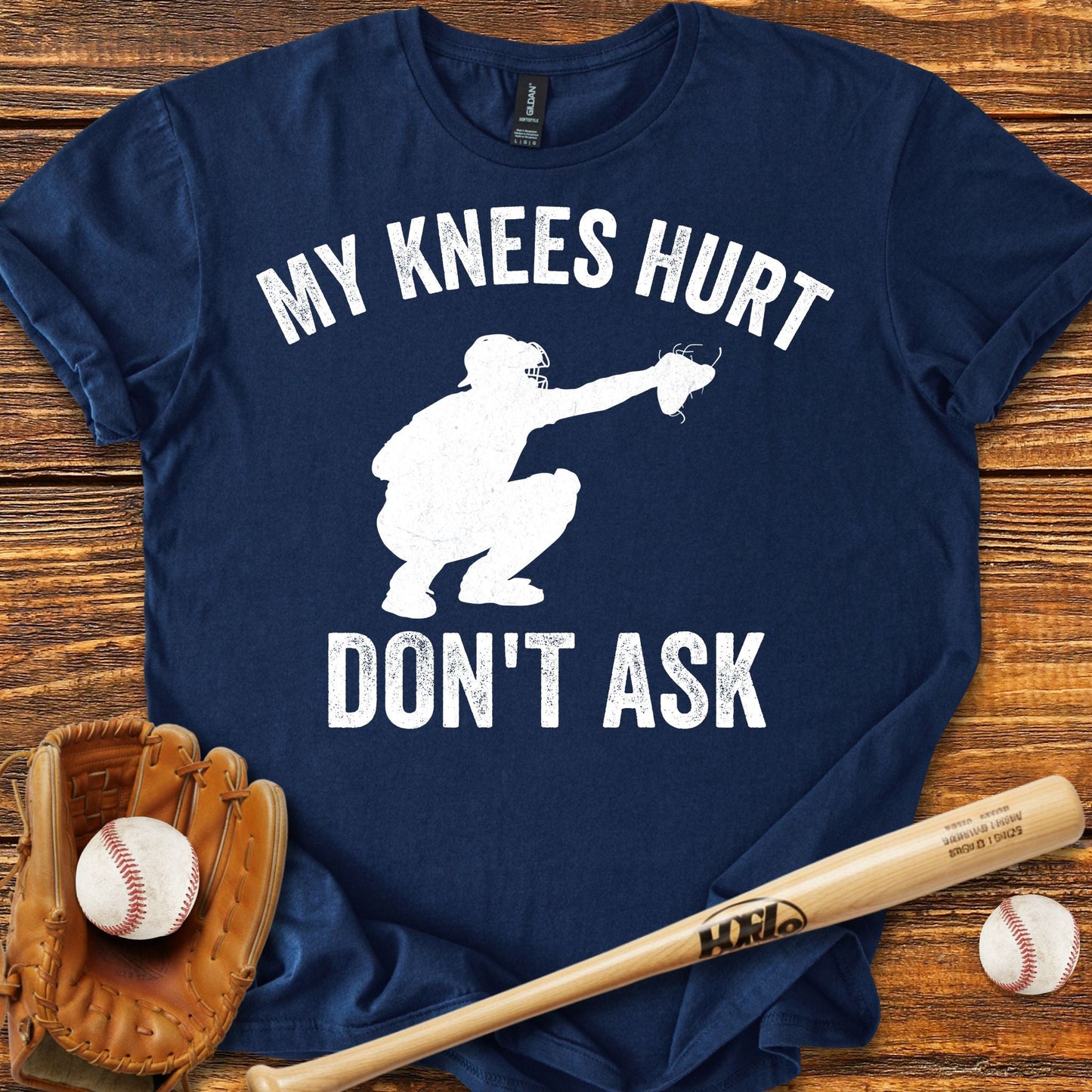 Funny Baseball Catcher T-shirt - HomeRun PrintsT-Shirt
