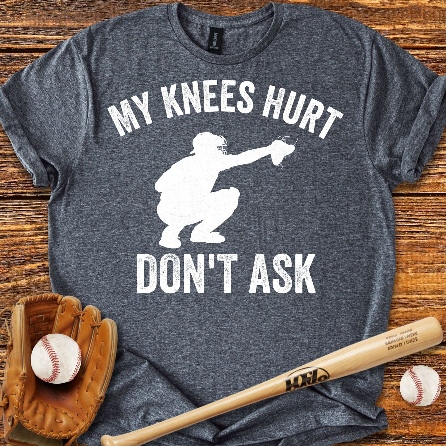 Funny Baseball Catcher T-shirt - HomeRun PrintsT-Shirt