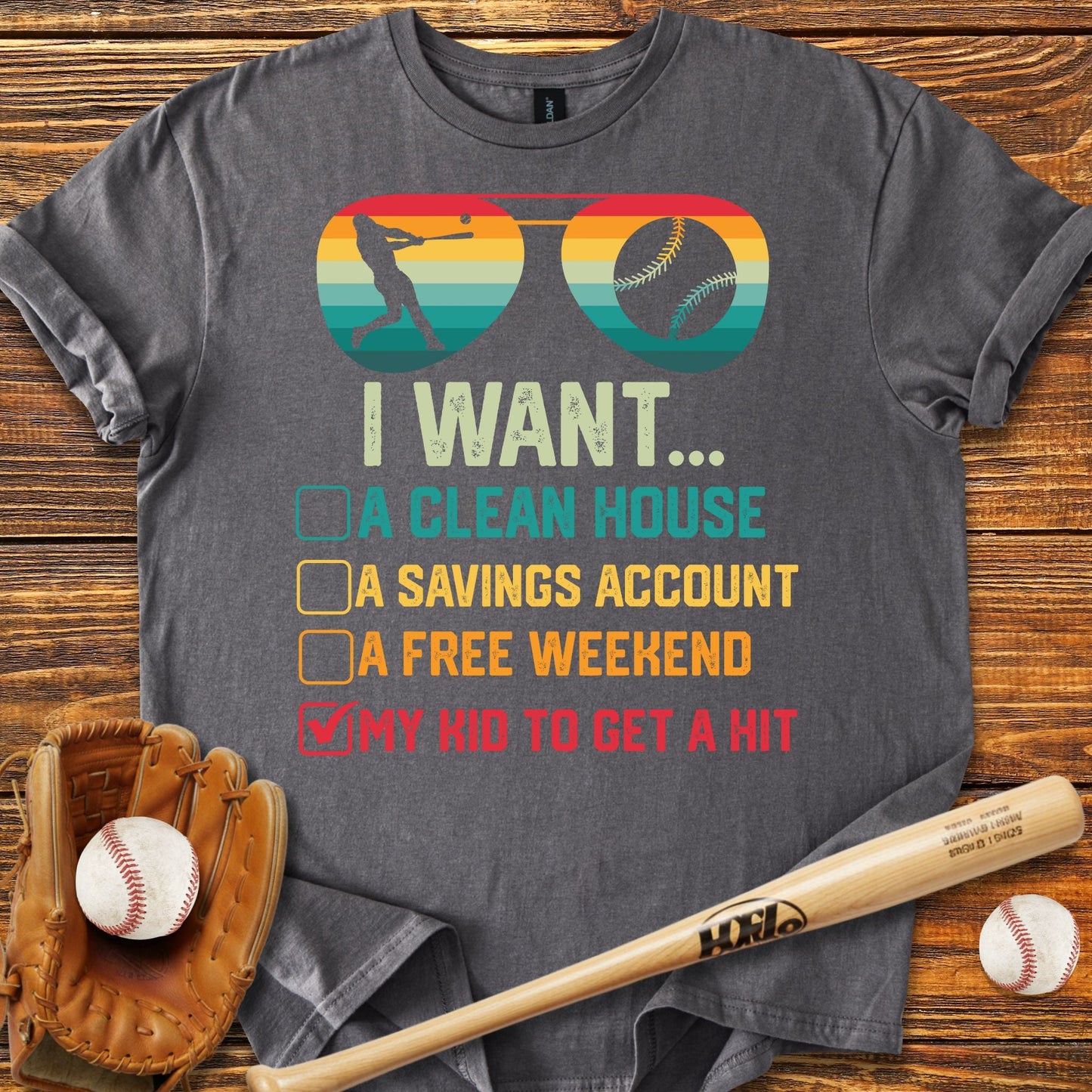 Funny Baseball Parent T-Shirt - HomeRun PrintsT-Shirt