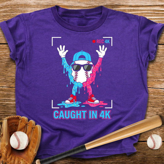 Funny Caught In 4K Youth Tee - HomeRun PrintsKids clothes