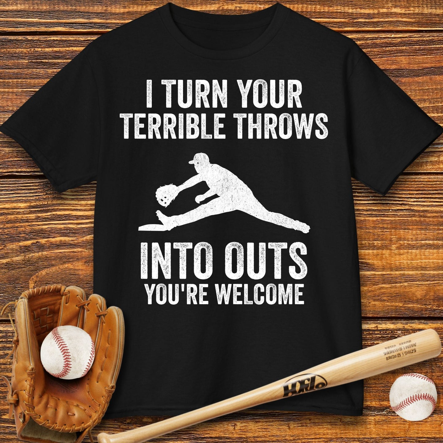 Funny First Baseman Kids T-Shirt - HomeRun PrintsKids clothes