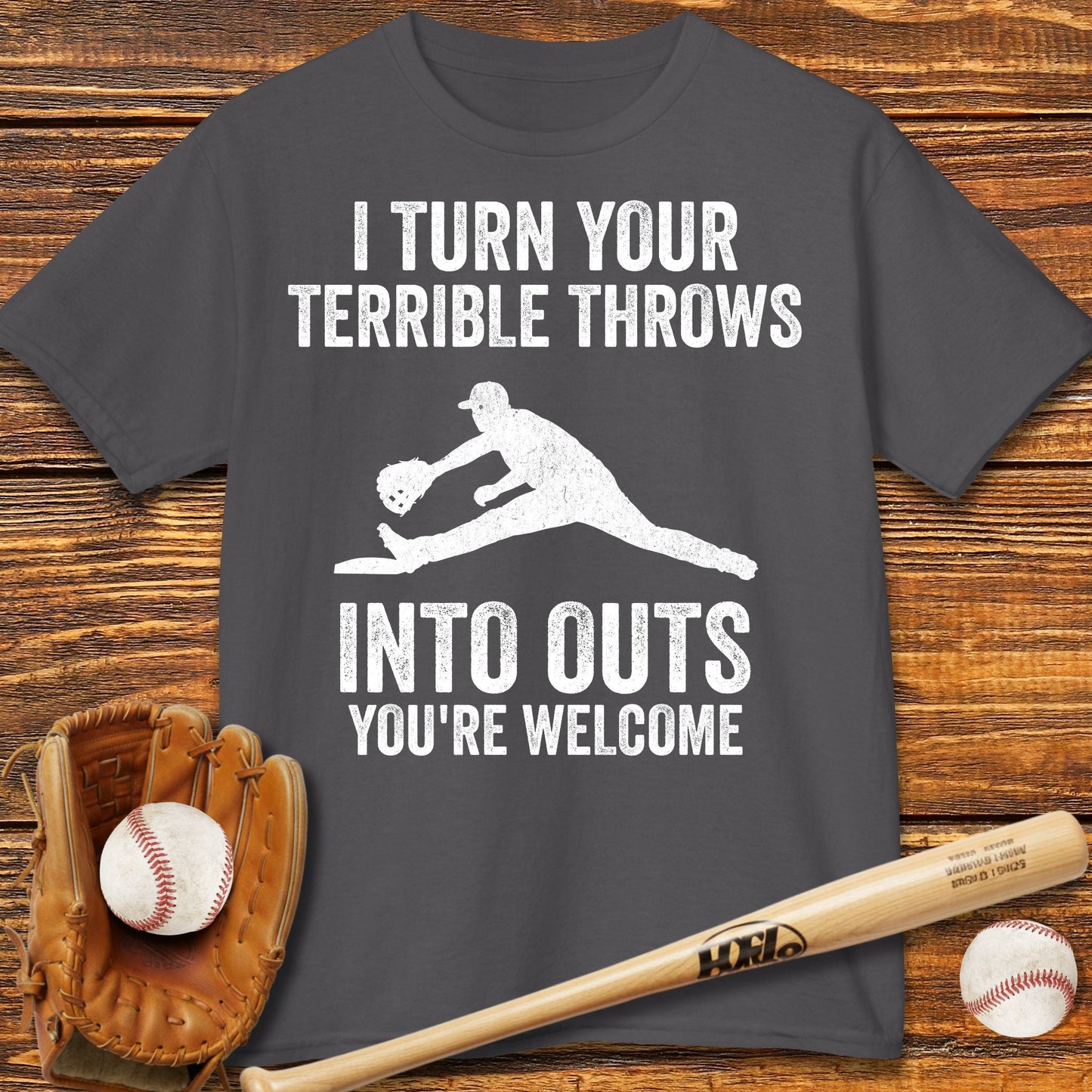 Funny First Baseman Kids T-Shirt - HomeRun PrintsKids clothes