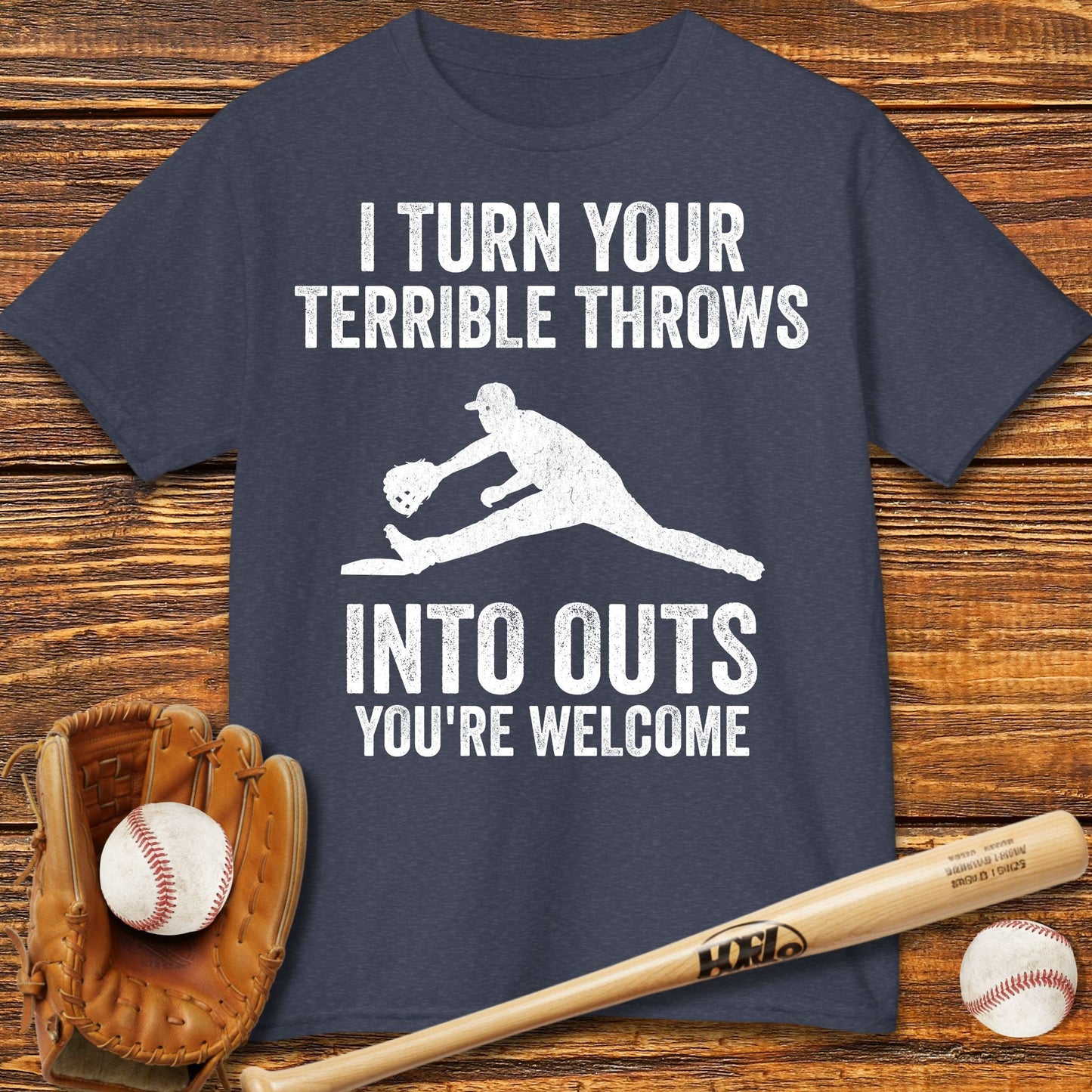 Funny First Baseman Kids T-Shirt - HomeRun PrintsKids clothes