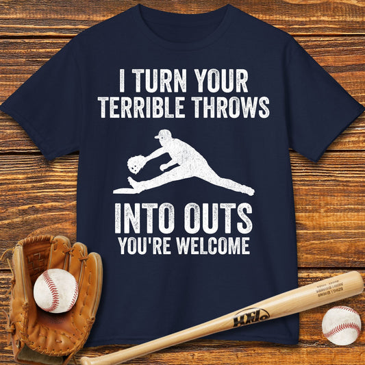 Funny First Baseman Kids T-Shirt - HomeRun PrintsKids clothes
