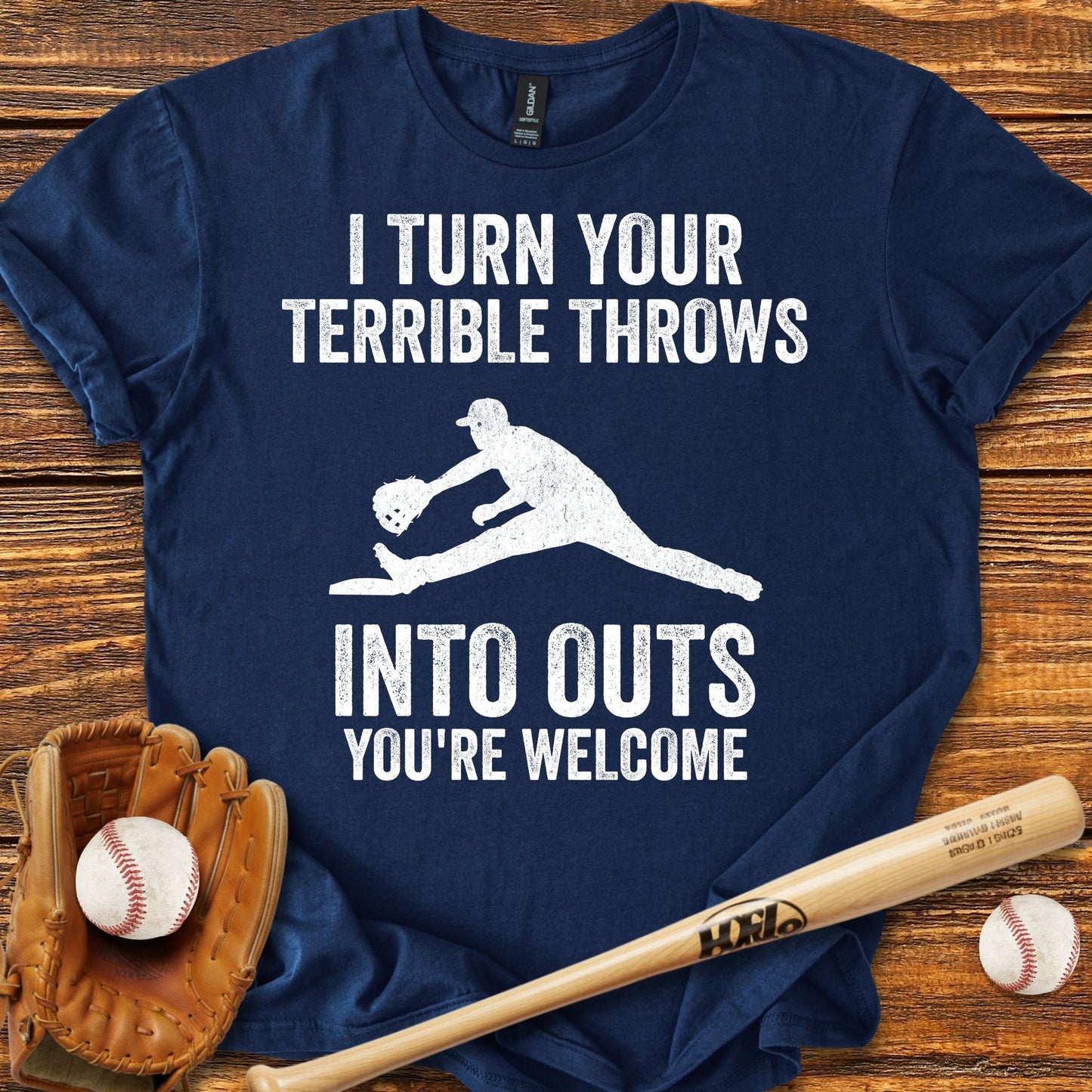 Funny First Baseman T-shirt - HomeRun PrintsT-Shirt