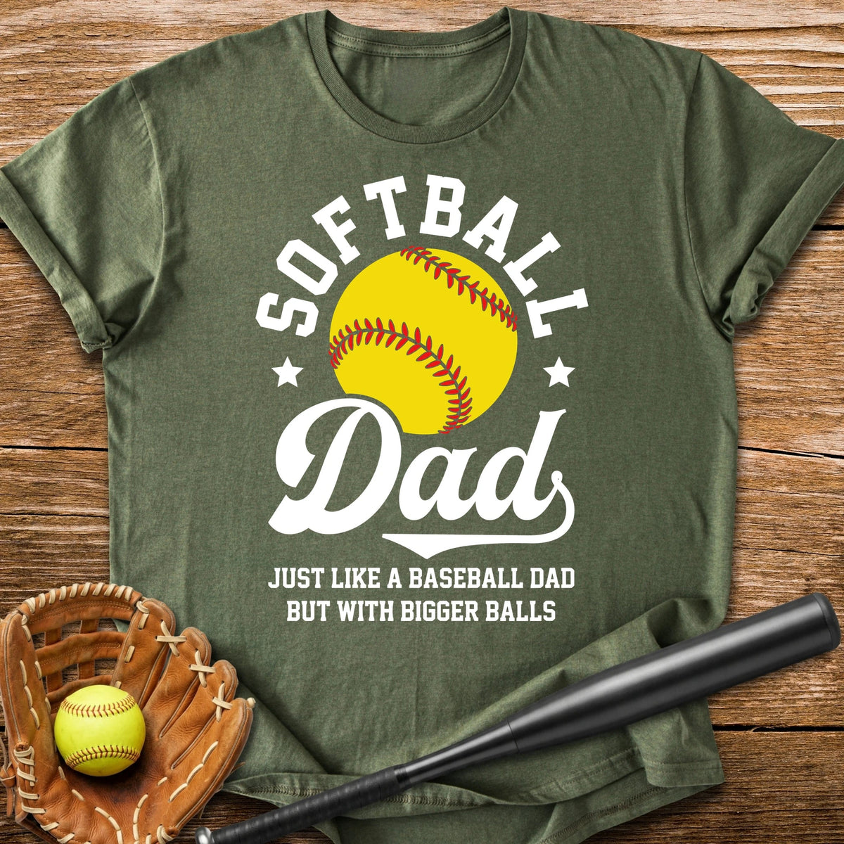 Funny Softball Dad - HomeRun PrintsT-Shirt