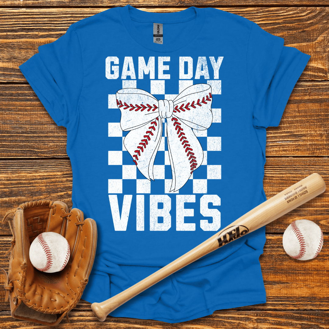 Game Day Baseball Bow T-Shirt - HomeRun PrintsT-Shirt