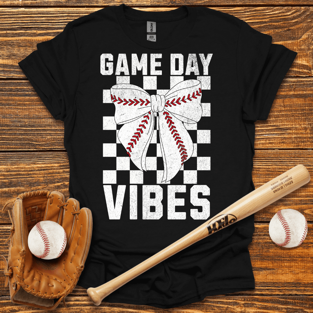 Game Day Baseball Bow T-Shirt - HomeRun PrintsT-Shirt
