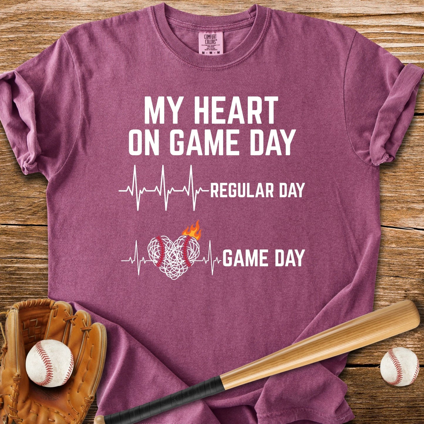 Game Day Races My Heart - HomeRun PrintsComfort Colors