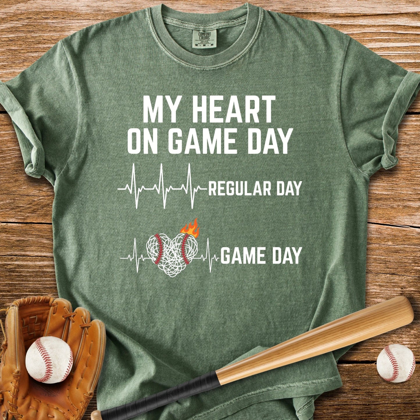 Game Day Races My Heart - HomeRun PrintsComfort Colors