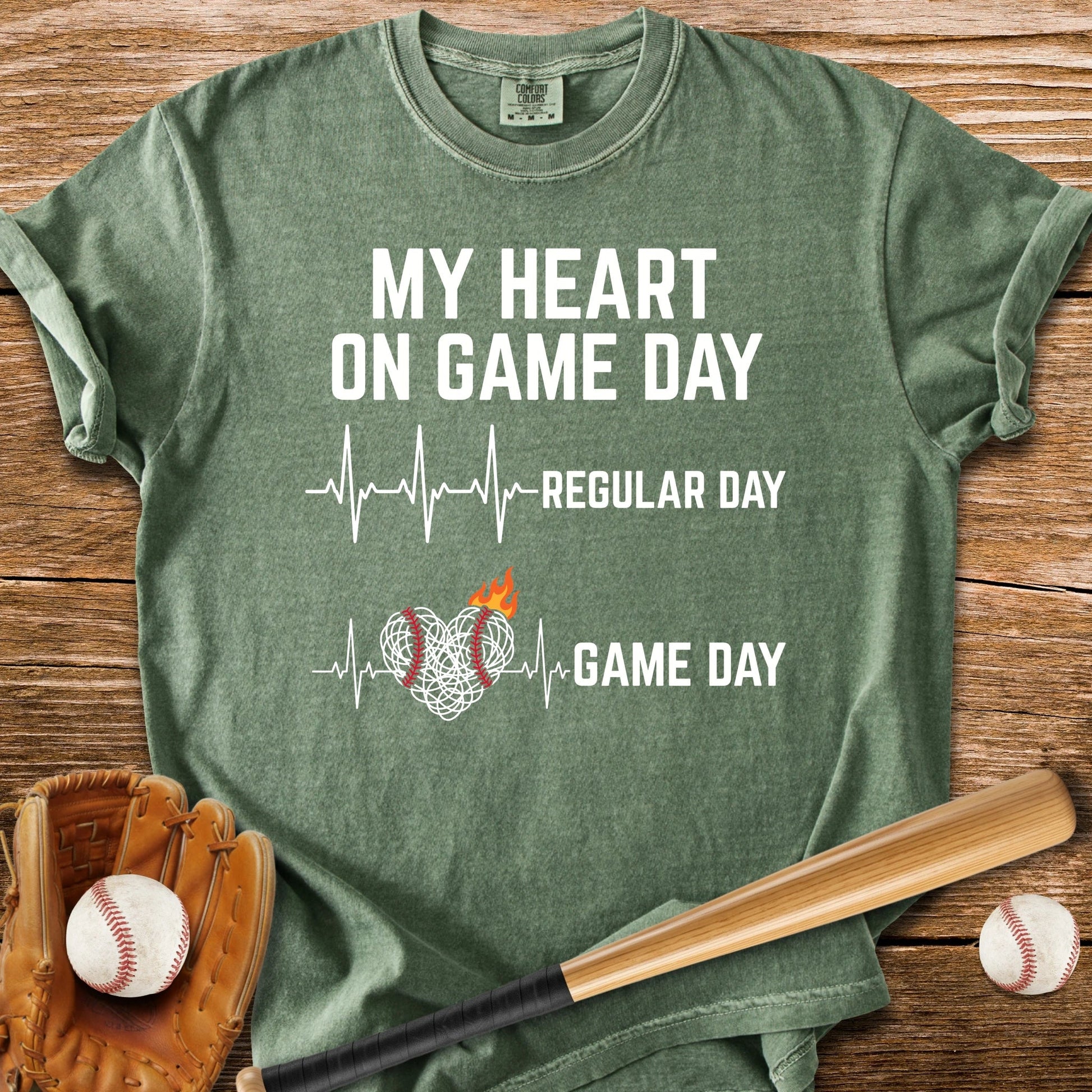 Game Day Races My Heart - HomeRun PrintsComfort Colors