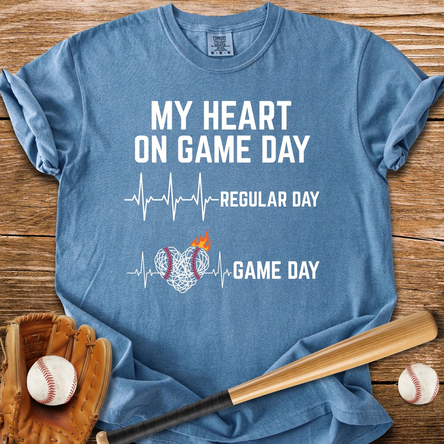 Game Day Races My Heart - HomeRun PrintsComfort Colors