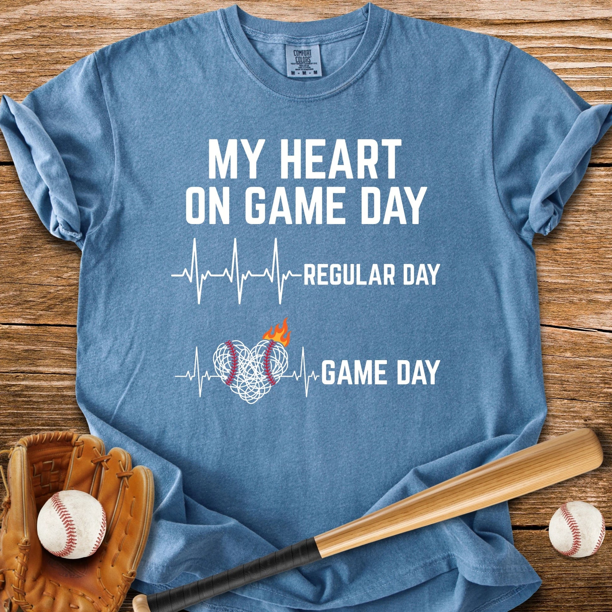 Game Day Races My Heart - HomeRun PrintsComfort Colors