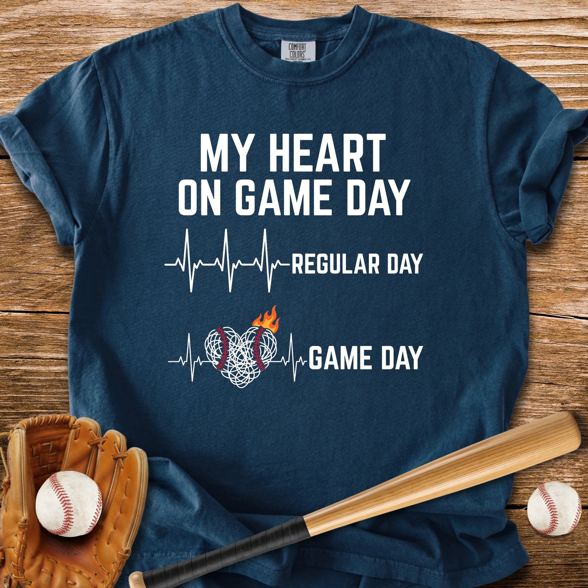 Game Day Races My Heart - HomeRun PrintsComfort Colors