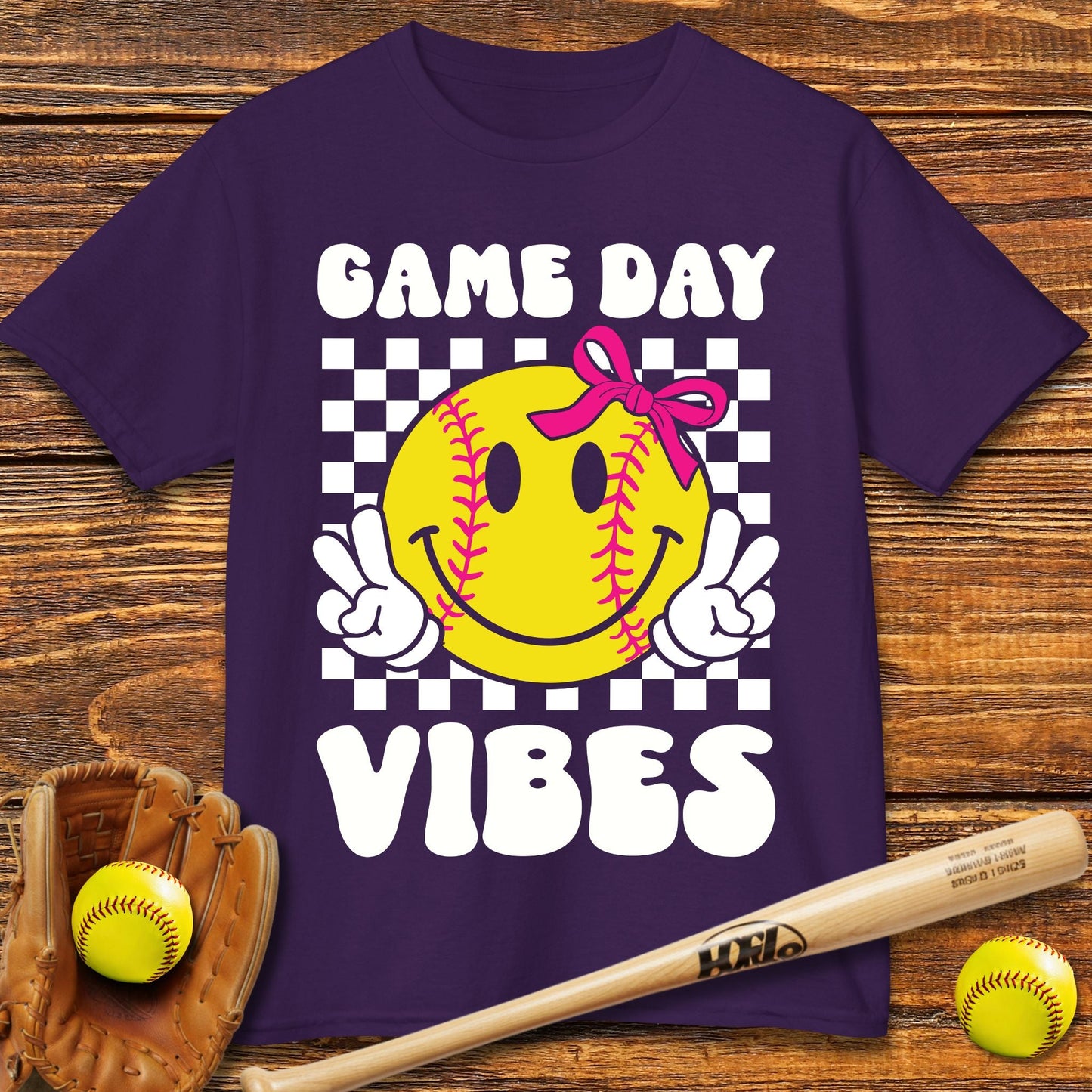 Game Day Vibes Softball Kids T-shirt - HomeRun PrintsKids clothes