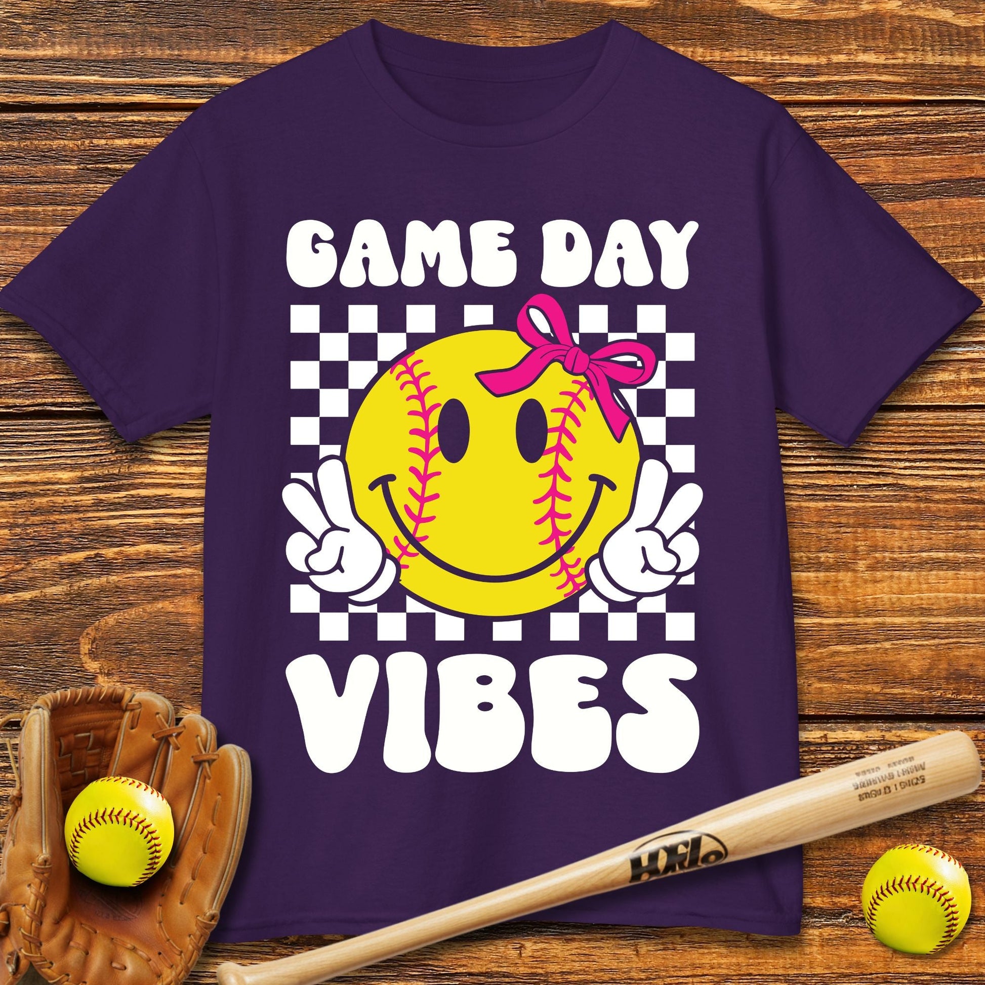 Game Day Vibes Softball Kids T-shirt - HomeRun PrintsKids clothes