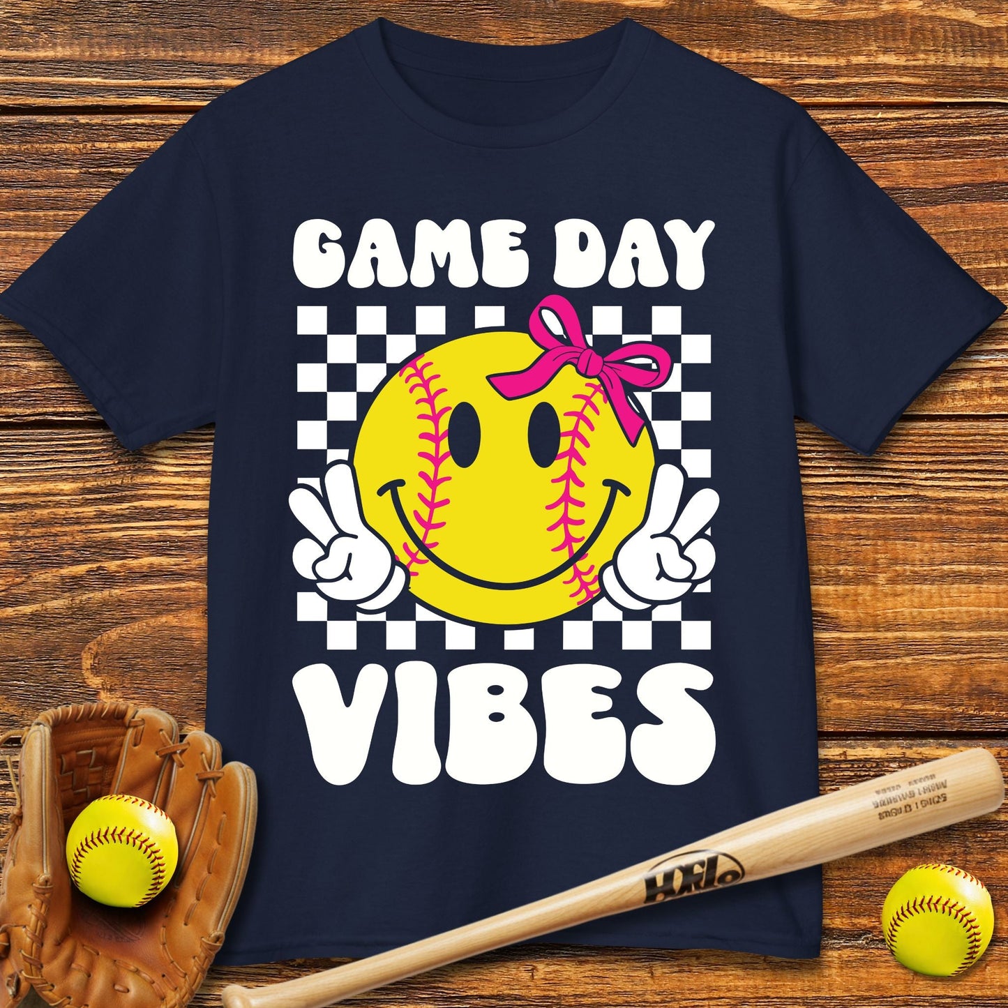 Game Day Vibes Softball Kids T-shirt - HomeRun PrintsKids clothes