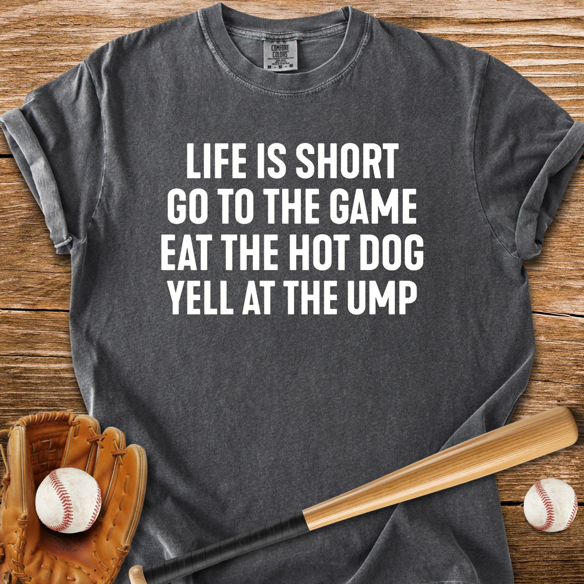 Game Hot Dog Heckle Repeat - HomeRun PrintsComfort Colors